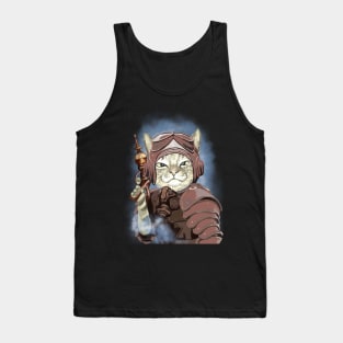 Cat from Future with Aviator Goggles Tank Top